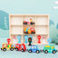 Wooden Toy vehicles train set with road signs  Pretend Play