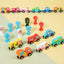 Wooden Toy vehicles train set with road signs  Pretend Play