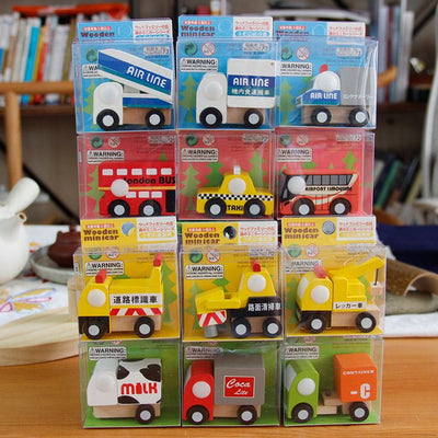 Japanese brand. Wooden Toy Transportation Vehicles