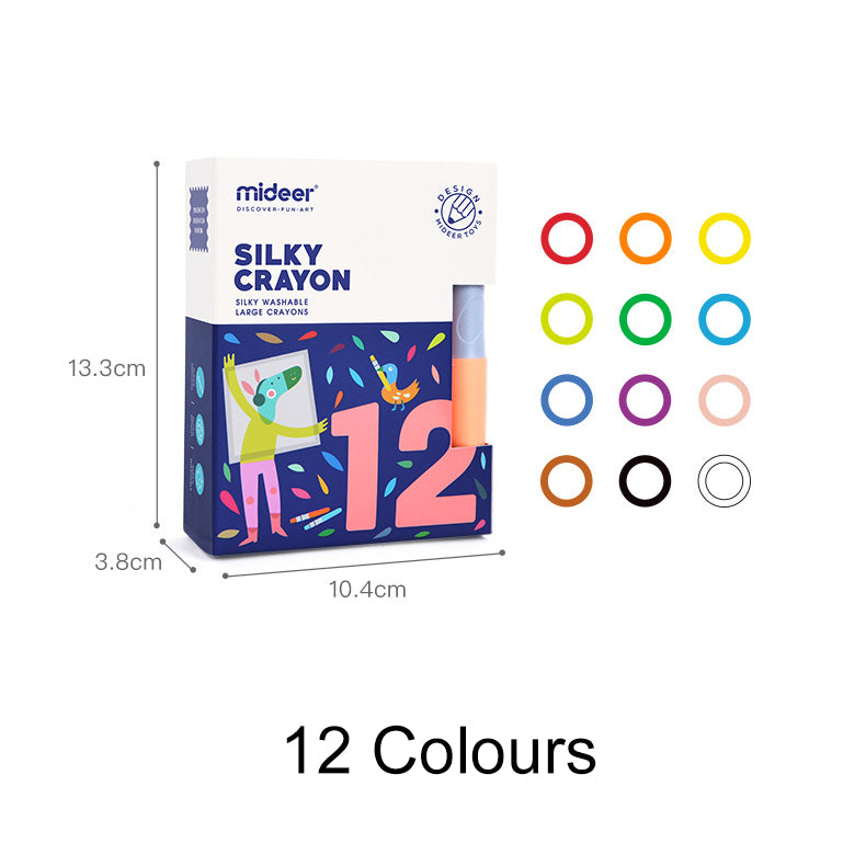 Mideer Silky Crayon. Art & Craft. 12 colours