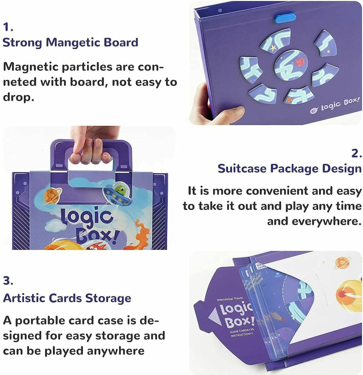 TOI Logic Box Interstellar Travel - Magnetic Strategy Board Game. STEM Toy