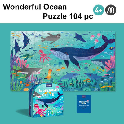 MiDeer Wonderful Ocean (104pc) Jigsaw Puzzle with Portable Gift Box. Children Toy Gift