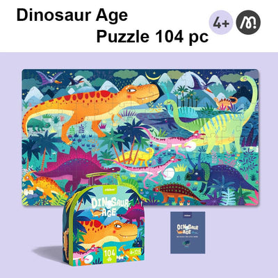 MiDeer Dinosaur (104pc) Jigsaw Puzzle with Portable Gift Box. Children Toy Gift