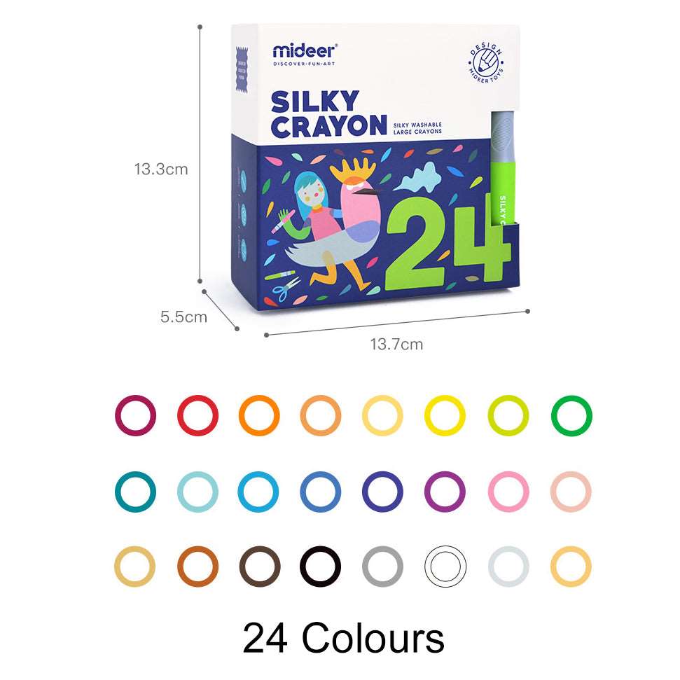 Mideer Silky Crayon. Art & Craft. 24 colours