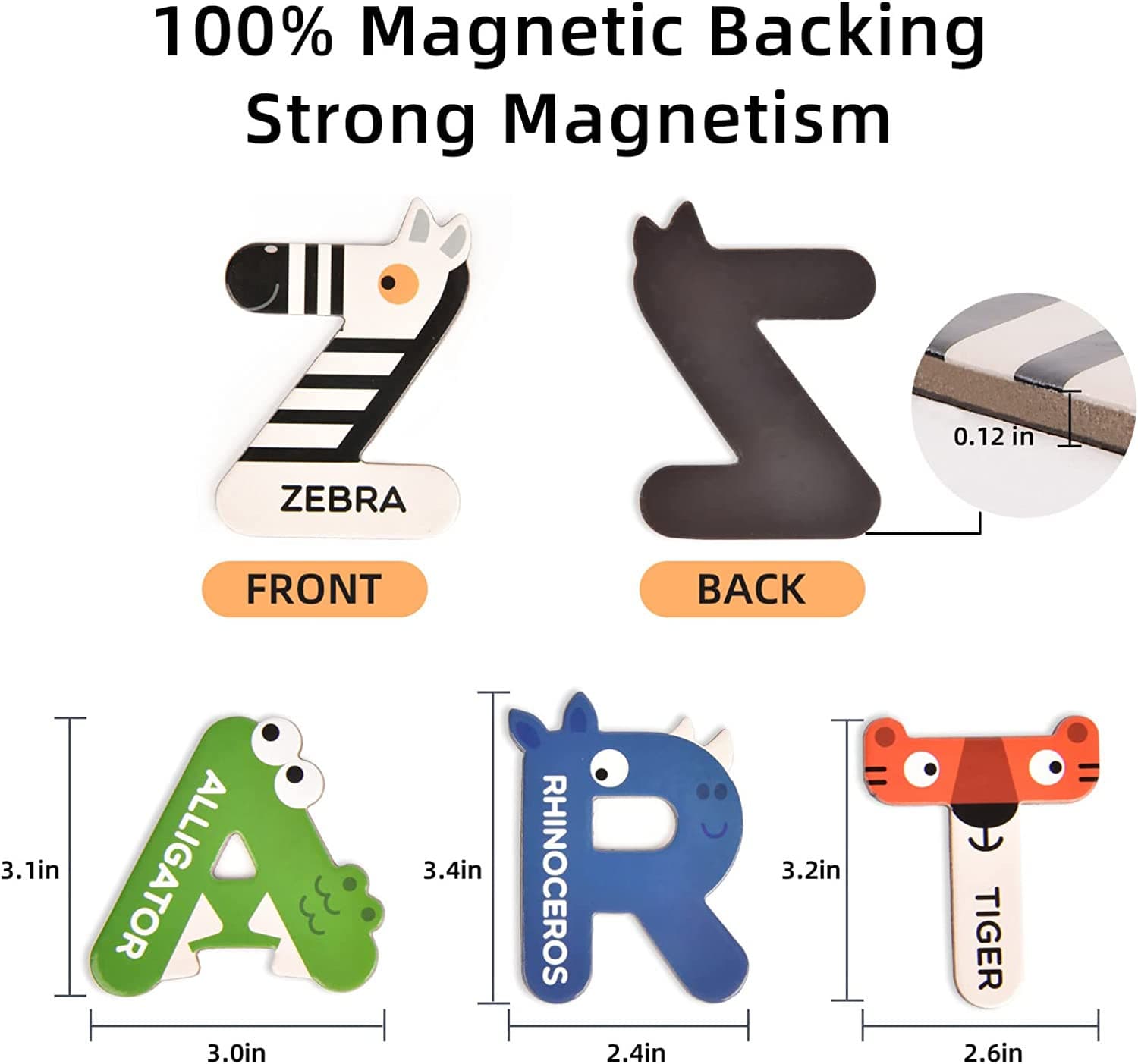 Mideer Magnetic Letters, Fridge Alphabets, Children Educational Toy for Early Learning