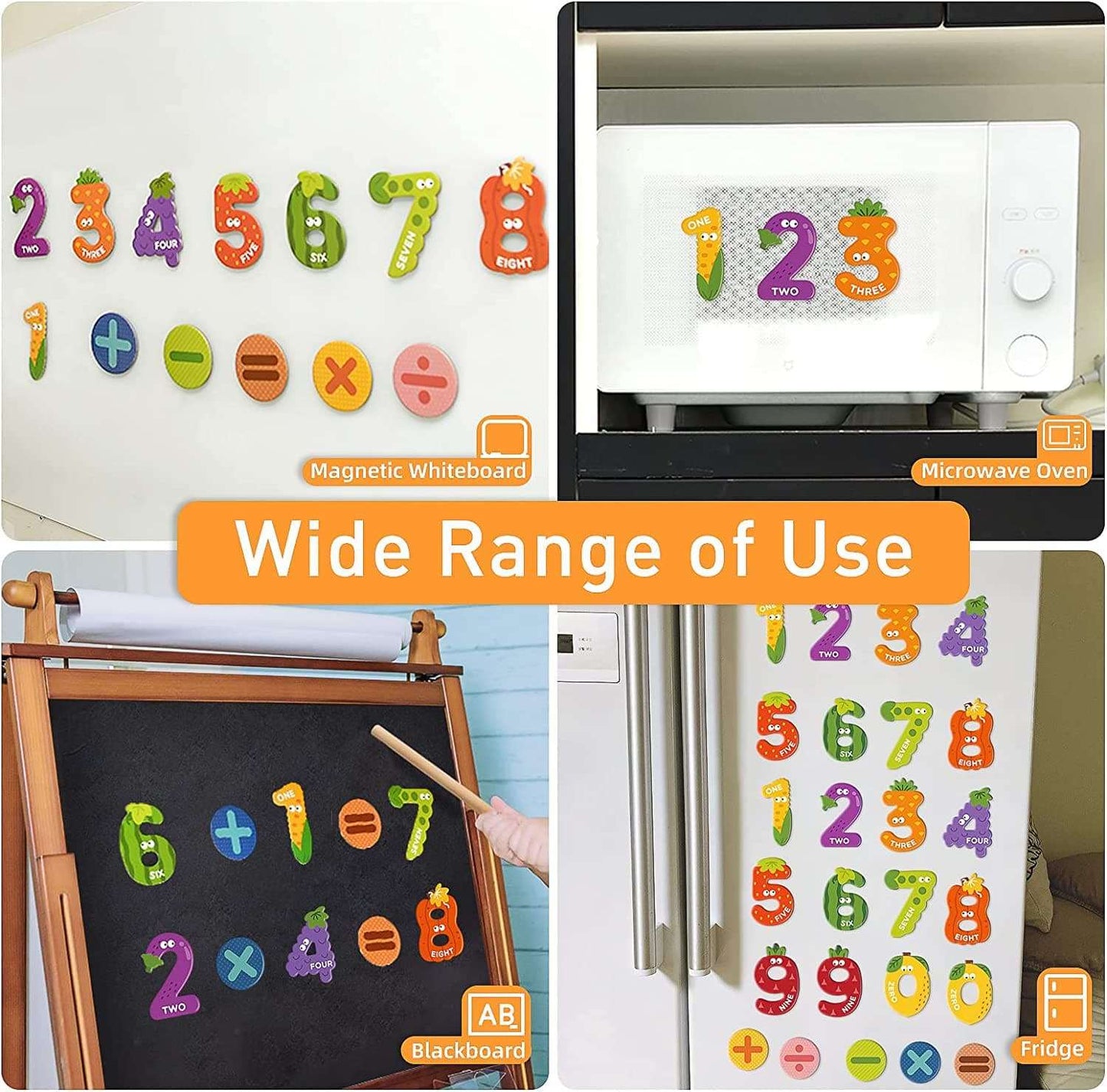MiDeer Magnetic Numbers, Fridge Magnets. Children Educational Toy for Early Learning