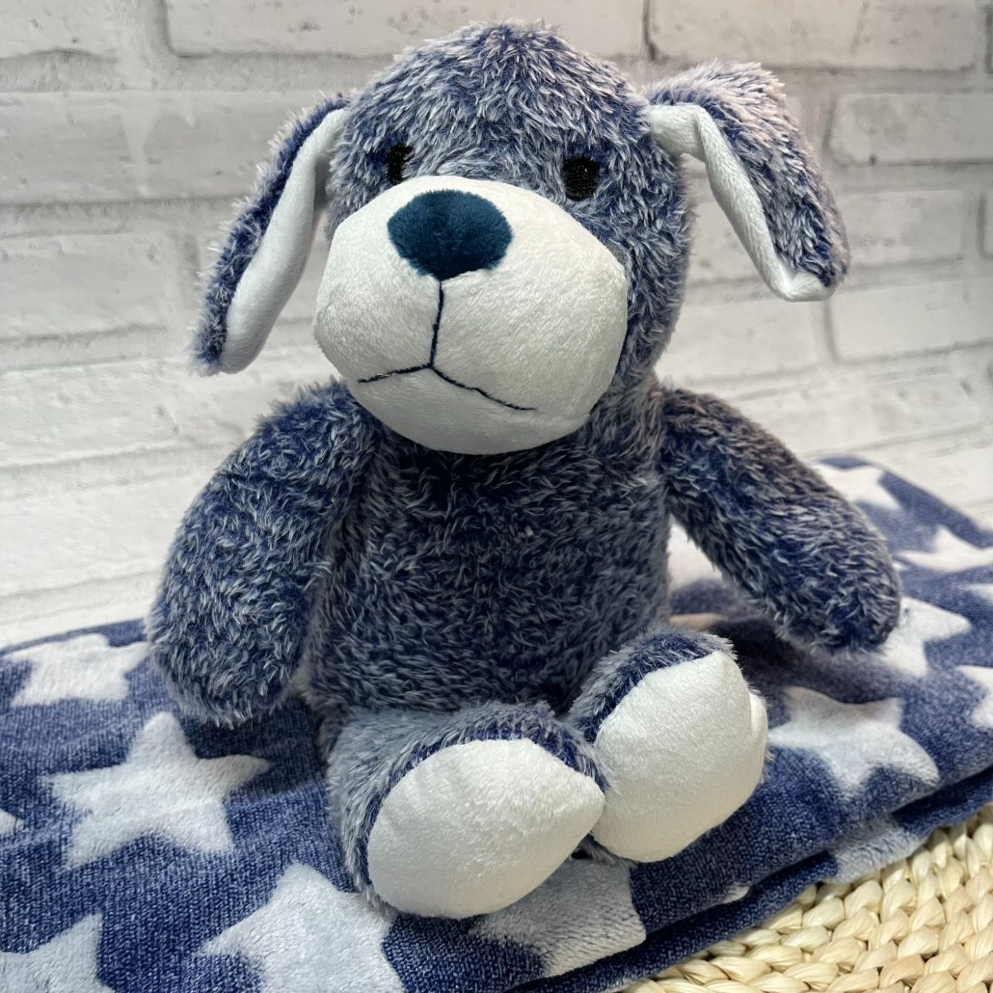 Super Soft Baby Blanket with matching soft toy.