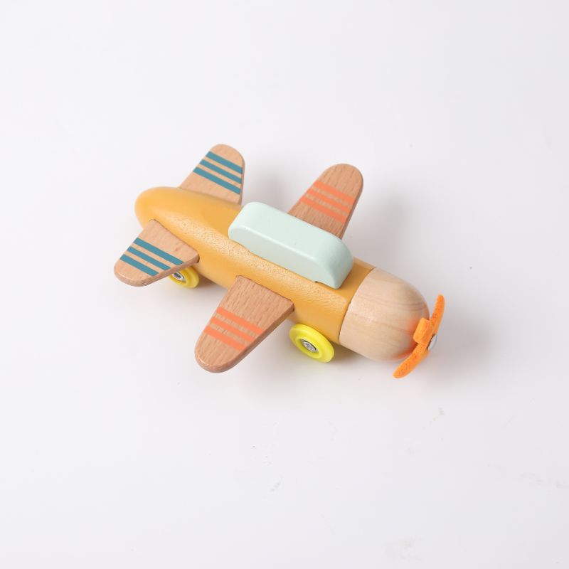 Wooden Airplane. Children Transportation Toy for Pretend Play