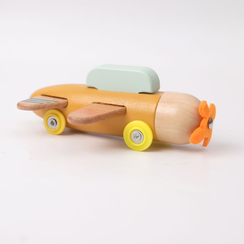 Wooden Airplane. Children Transportation Toy for Pretend Play