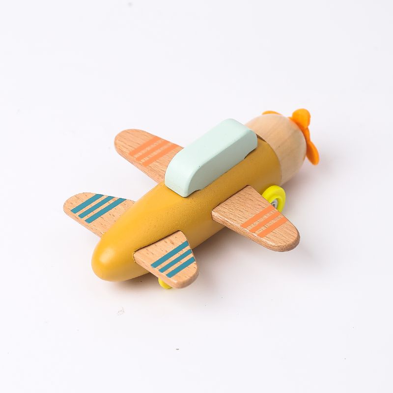 Wooden Airplane. Children Transportation Toy for Pretend Play