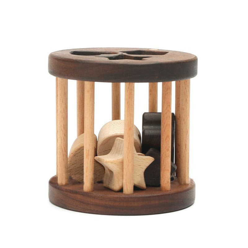 Multifunctional Wooden Threading, Shape Sorting, Rattle Toy. Baby Toy.