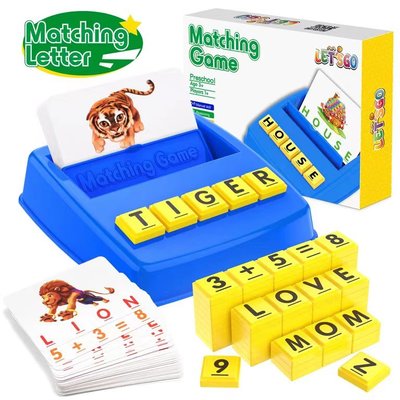 US Brand TOYZE Letter Matching Game, Teaches Word Recognition, Spelling, and Increases Memory