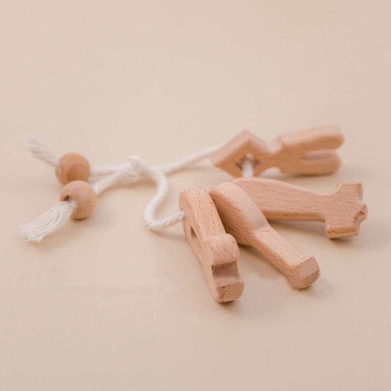 Wooden Teether Baby Toy.