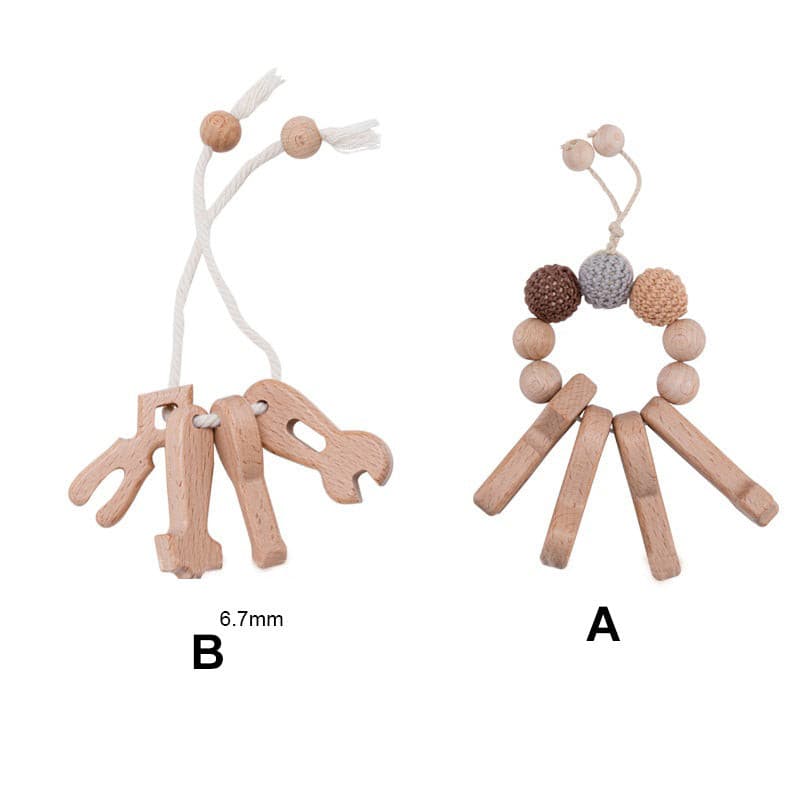 Wooden Teether Baby Toy.