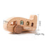 Wooden Airplane with marbles. Children Transportation Toy for Pretend Play
