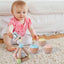 Baby sensory kit. Wooden Rattles. Baby toys. Macaron colours
