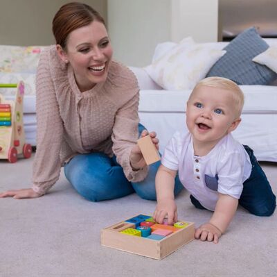 German brand. Wooden Discovery Sensory Blocks for Early Learning