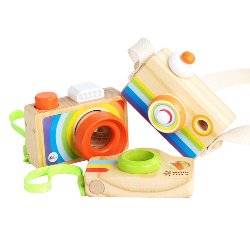 Wooden Camera with Kaleidoscope & sound feature Wooden Pretend Play Children Toy