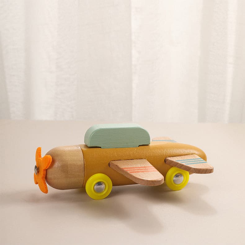 Wooden Airplane. Children Transportation Toy for Pretend Play