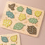 Nature Leaves Big Piece Wooden Jigsaw Puzzle. Toddler Toy