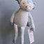 Knitted Animals Long legs Baby Soft Toys. Blue Monkey