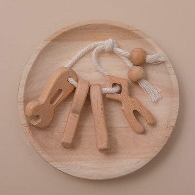Wooden Teether Baby Toy.