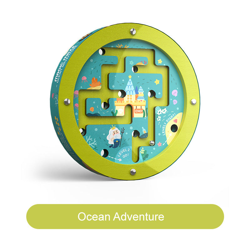 Mideer Double Sided Marble Maze Green Ocean Adventure