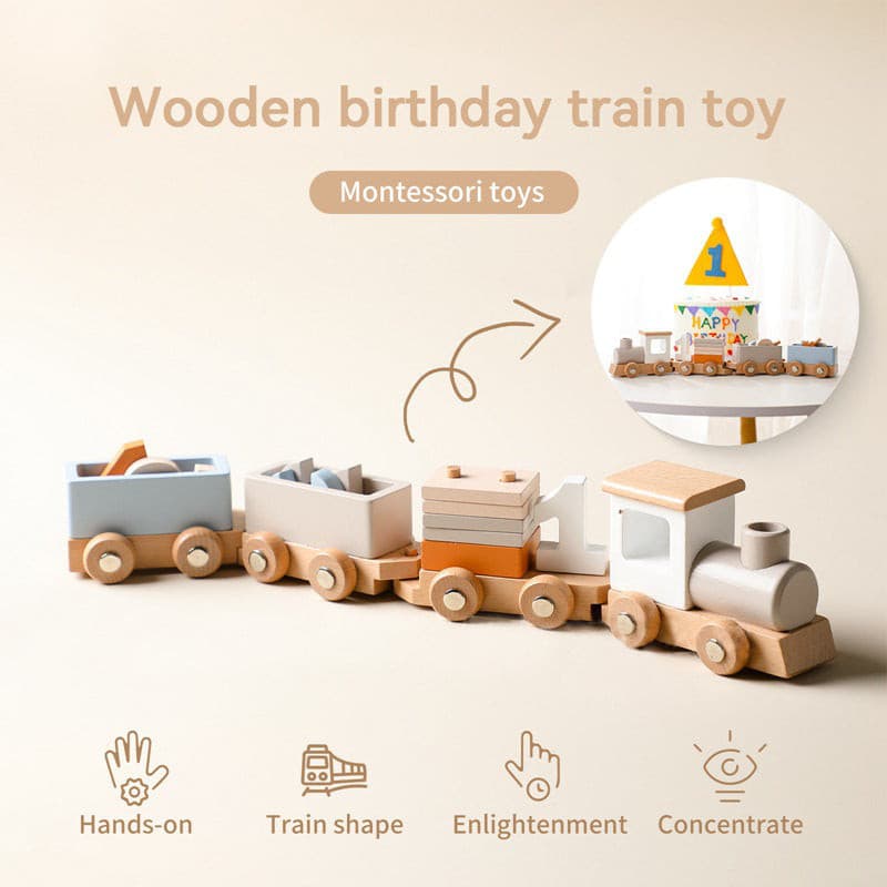 Birthday Wooden Train