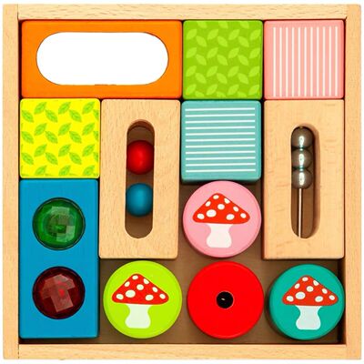 German brand. Wooden Discovery Sensory Blocks for Early Learning