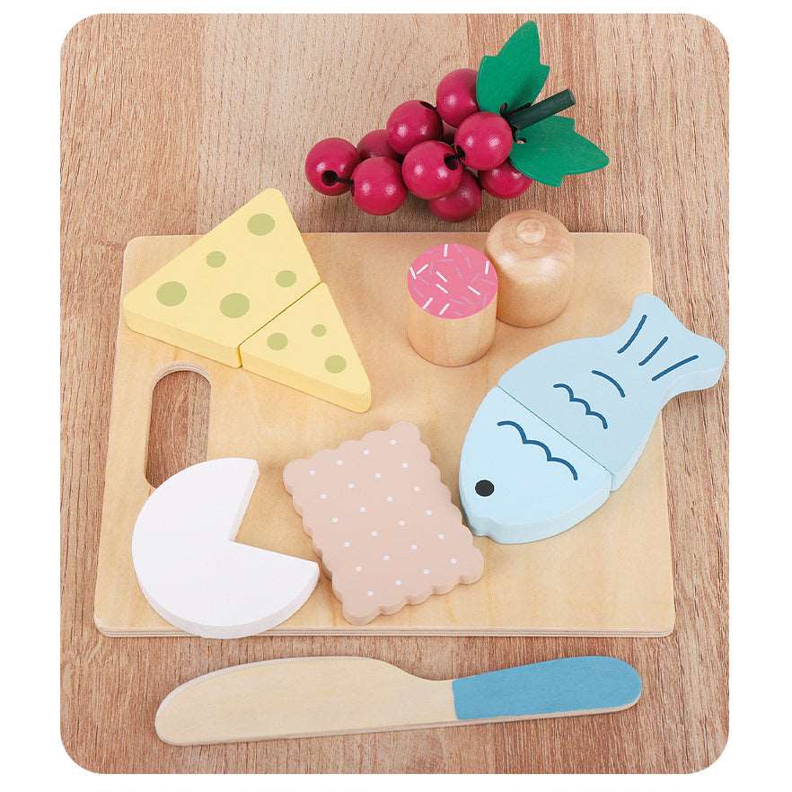 Magnetic Play Food Set. Pretend Play. Wooden Kitchen Toy.