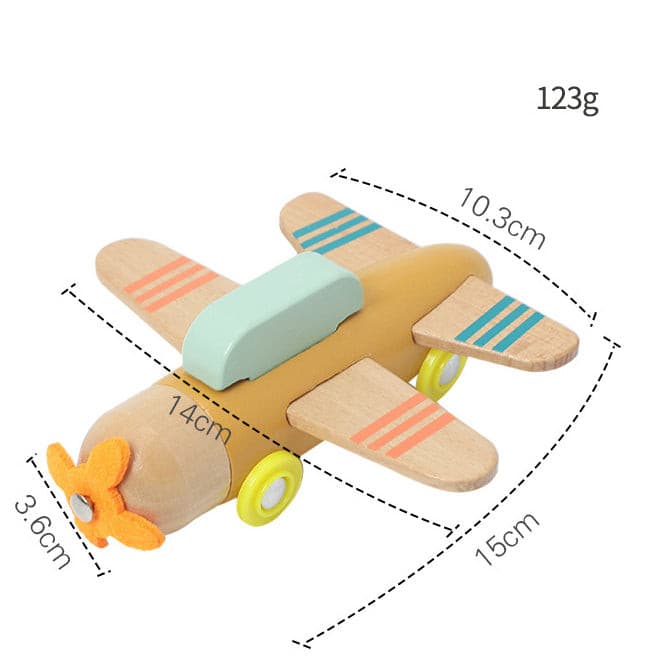 Wooden Airplane. Children Transportation Toy for Pretend Play