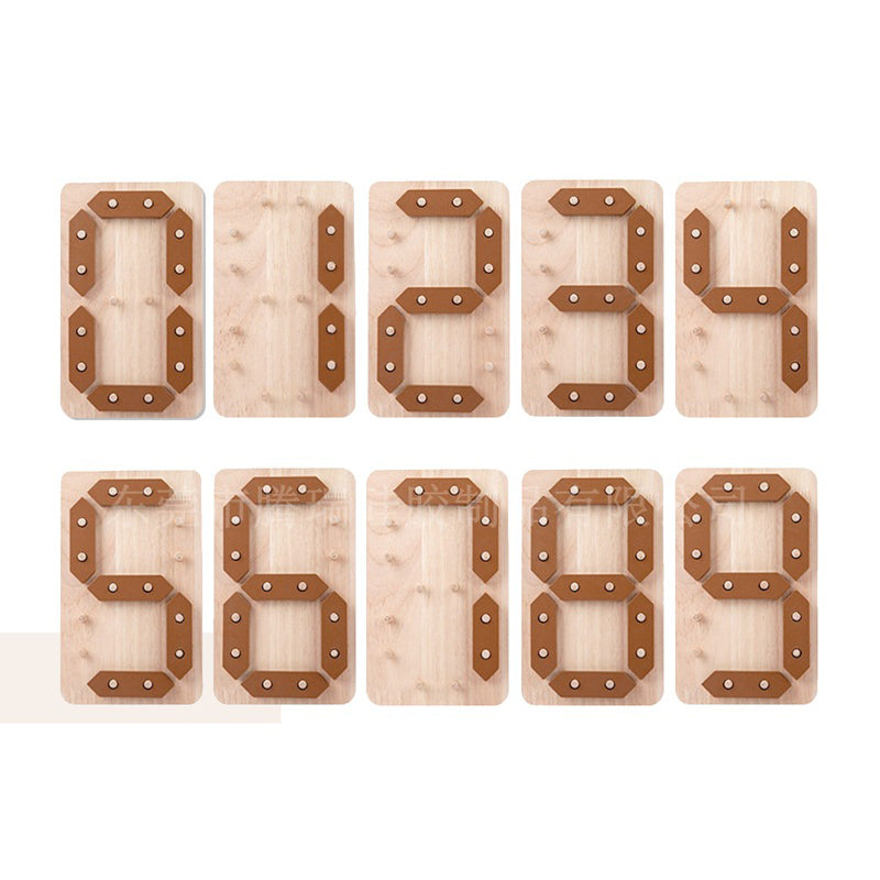 Wooden Number Board. Montessori Math Toy