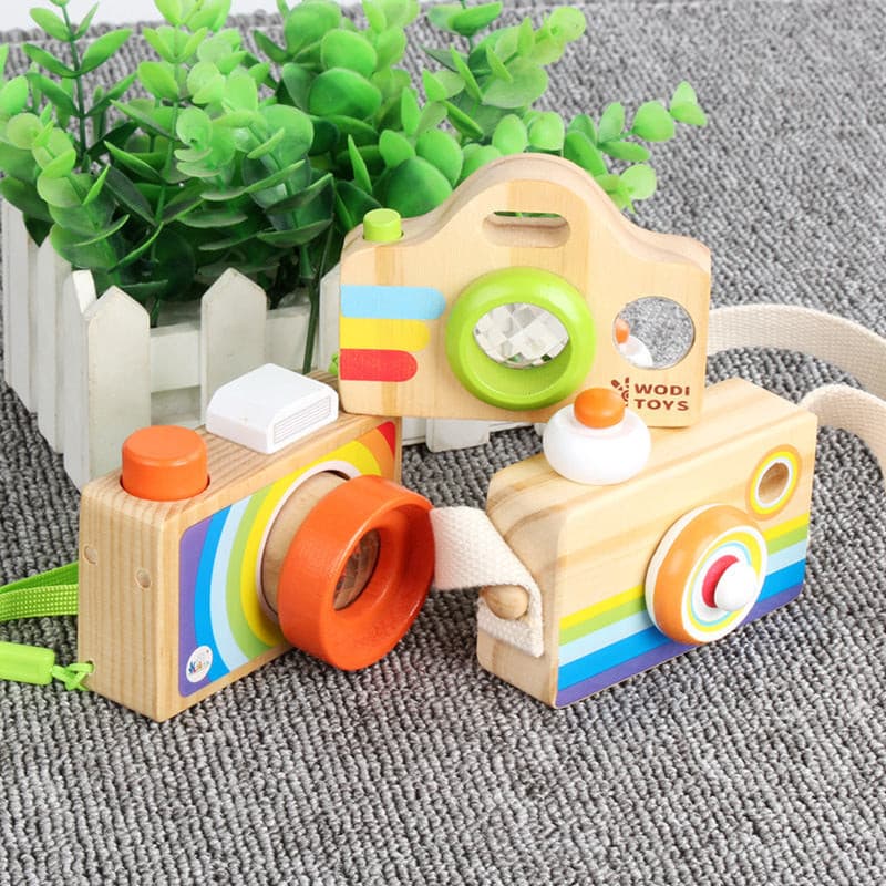 Wooden Camera with Kaleidoscope & sound feature Wooden Pretend Play Children Toy