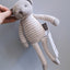 Knitted Animals Long legs Baby Soft Toys. Grey Bear