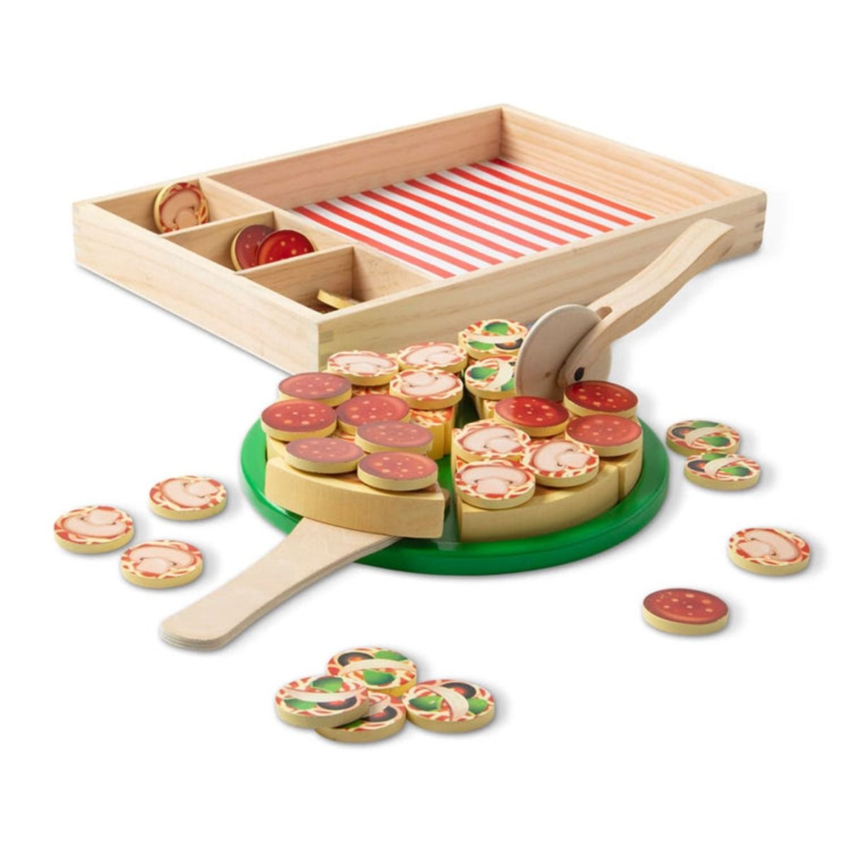Wooden Pizza Party Play Food Set